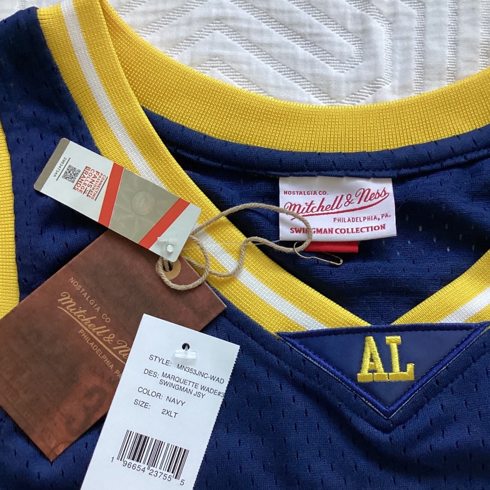 Mitchell & Ness Marquette Wade #3 Swingman Jersey 2XLT‎ Mens NWT - Picture 5 of 9